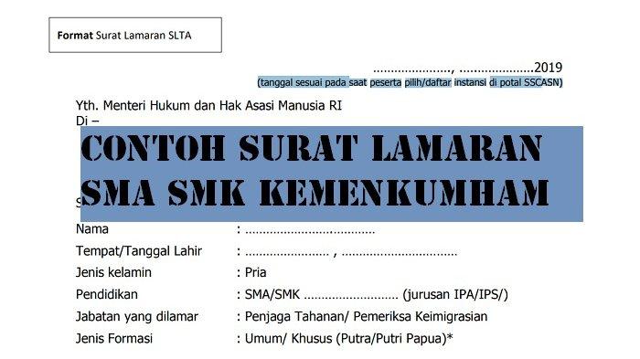 Detail Format Surat Lamaran Cpns 2019 Kemenkumham Nomer 14