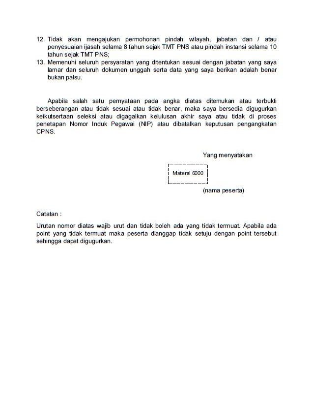 Detail Format Surat Lamaran Cpns 2019 Kemenkumham Nomer 34