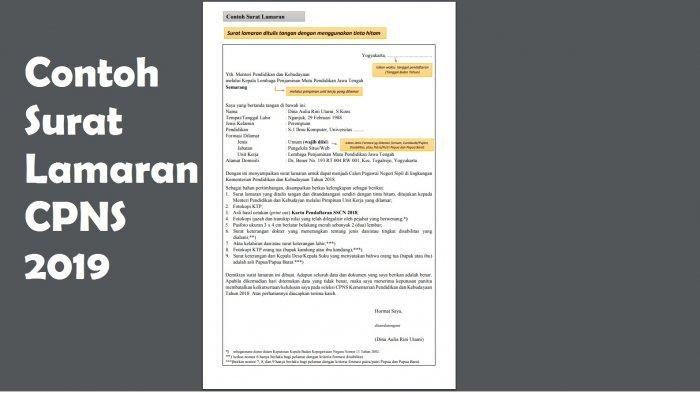 Detail Format Surat Lamaran Cpns 2019 Kemenkumham Nomer 43