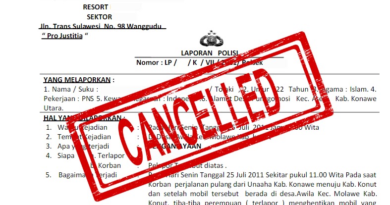 Detail Format Surat Laporan Polisi Nomer 30