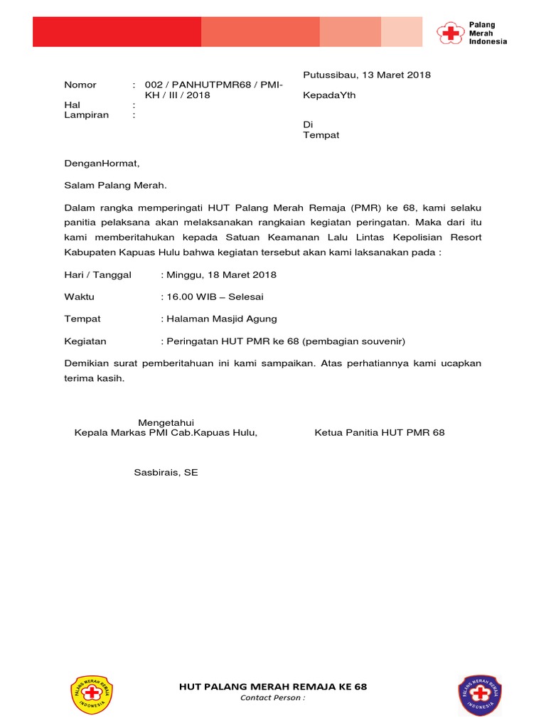 Detail Format Surat Pemberitahuan Nomer 45