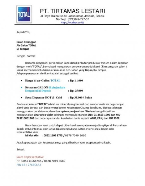 Detail Format Surat Penawaran Nomer 4