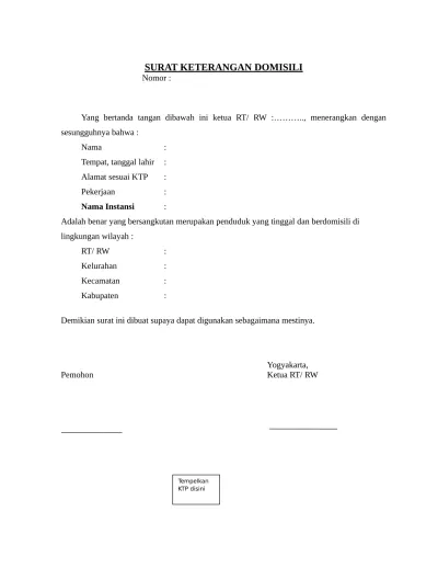 Detail Format Surat Pengantar Rt Nomer 15