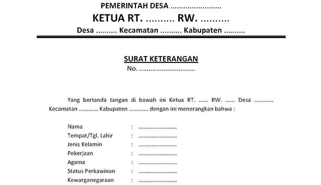 Detail Format Surat Pengantar Rt Nomer 46