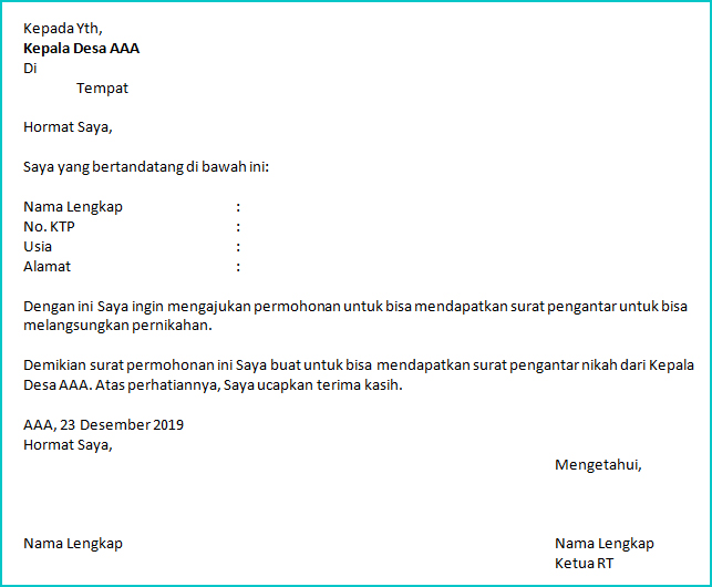 Detail Format Surat Pengantar Rt Nomer 47