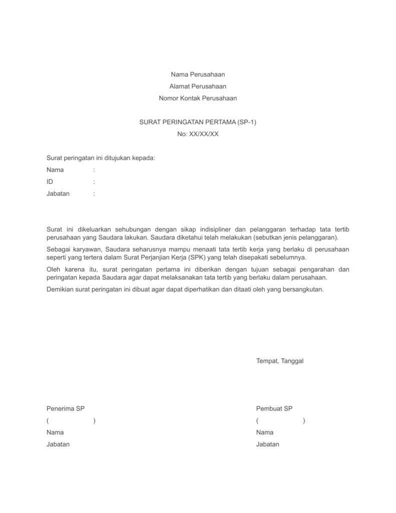 Detail Format Surat Peringatan Nomer 16