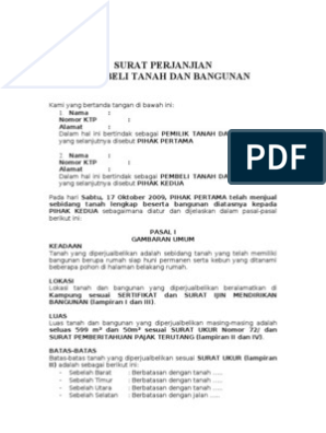 Detail Format Surat Perjanjian Jual Beli Tanah Nomer 34