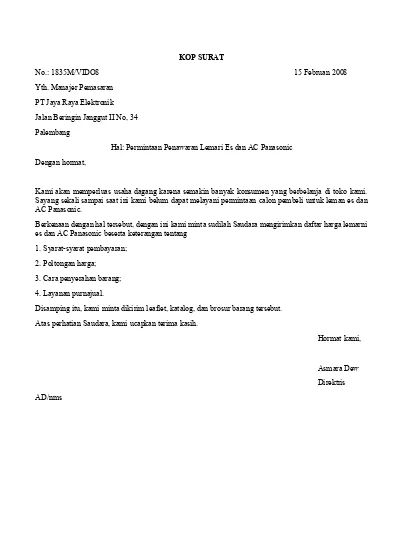 Detail Format Surat Permintaan Nomer 41