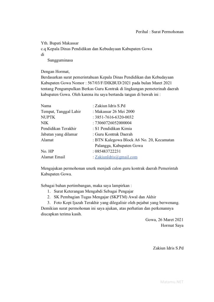 Detail Format Surat Permohonan Nomer 19