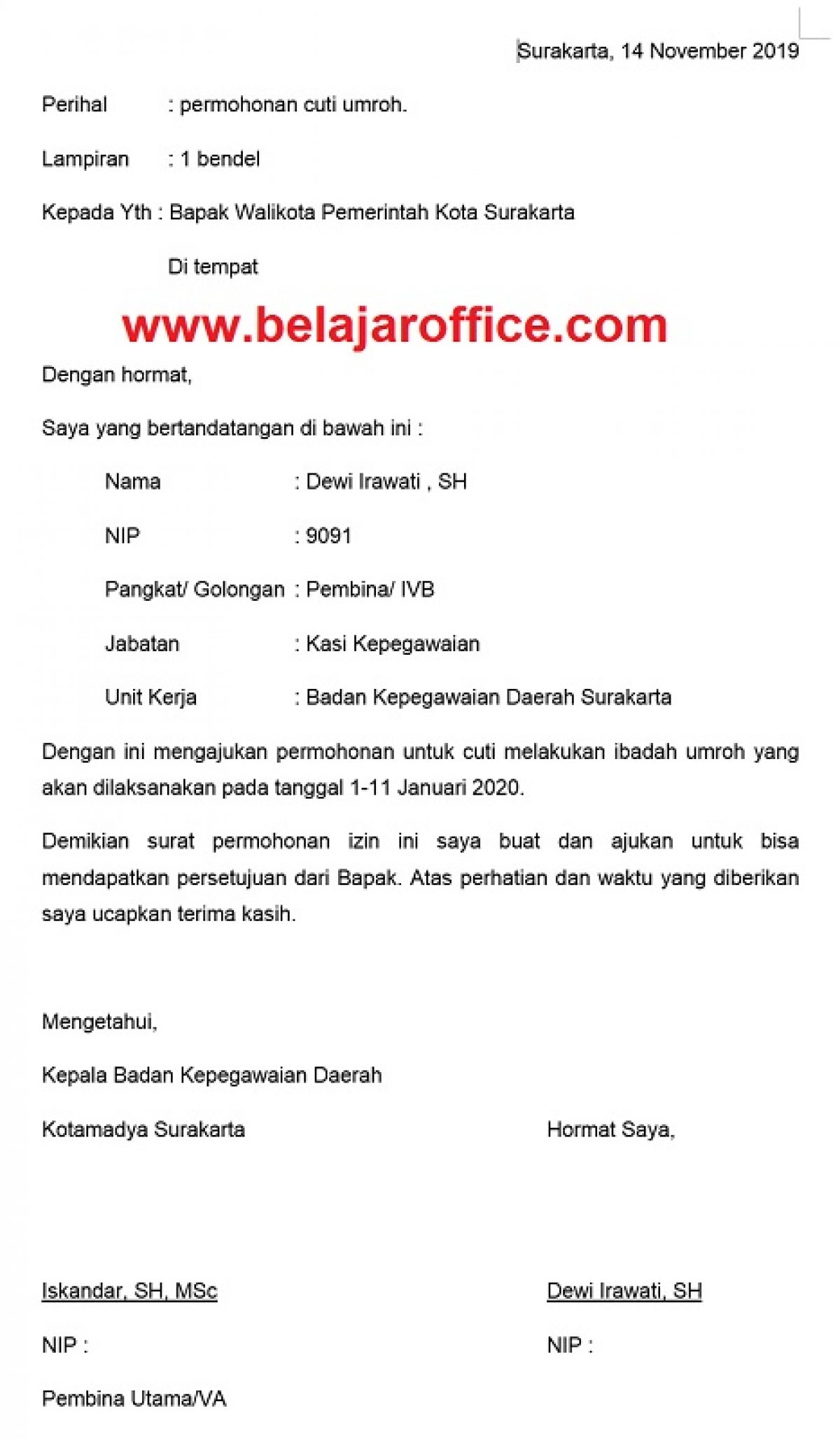 Detail Format Surat Permohonan Nomer 24