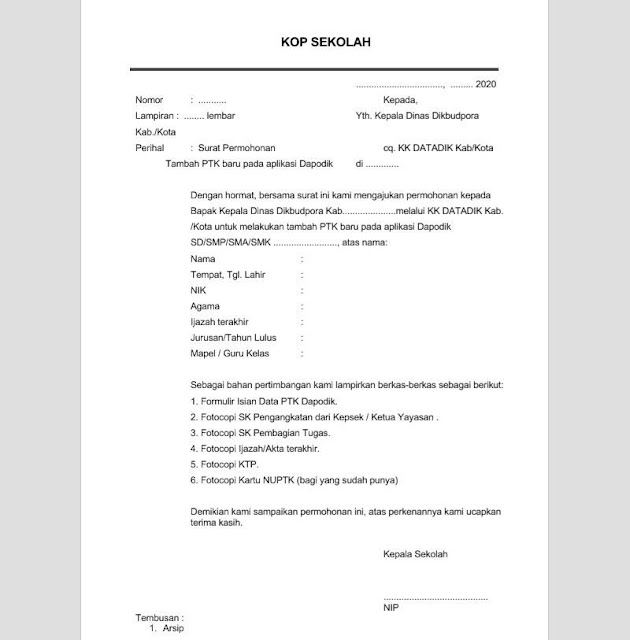 Detail Format Surat Permohonan Nomer 37