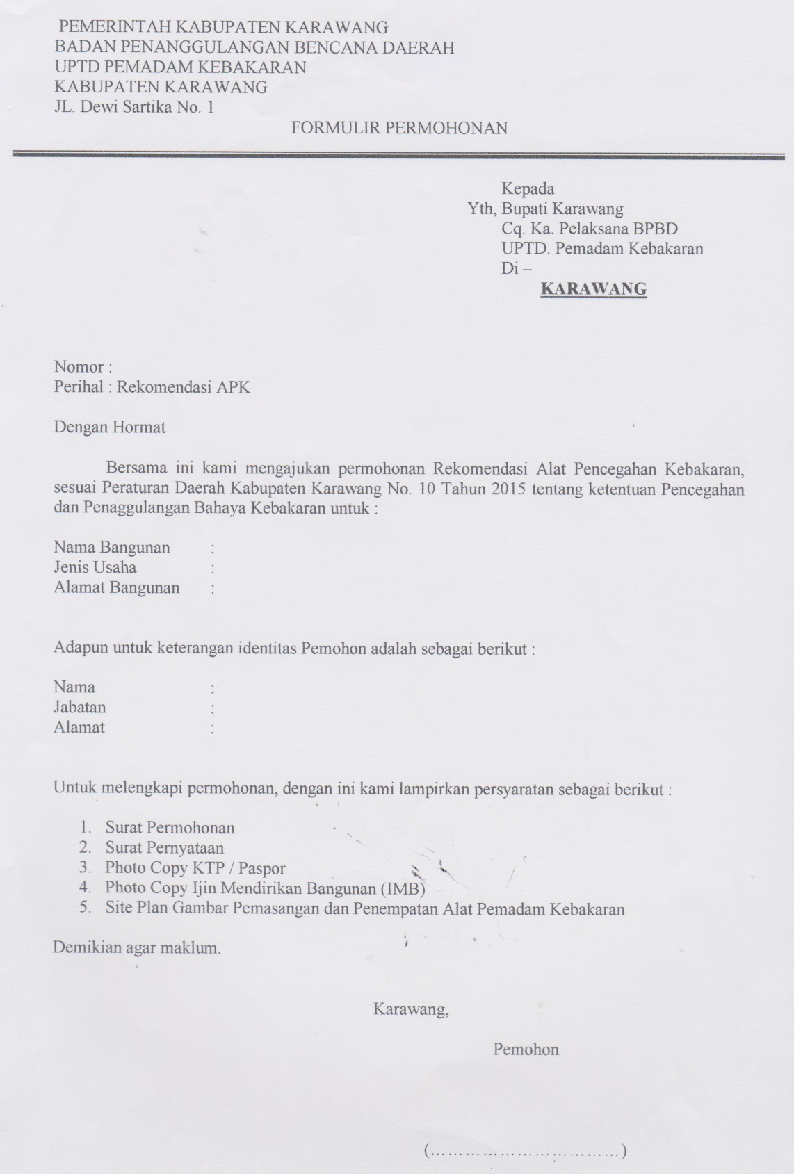 Detail Format Surat Permohonan Nomer 47