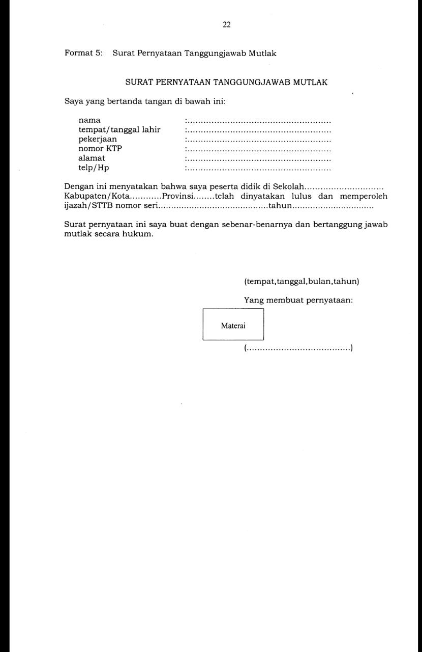 Detail Format Surat Pernyataan Kehilangan Nomer 31