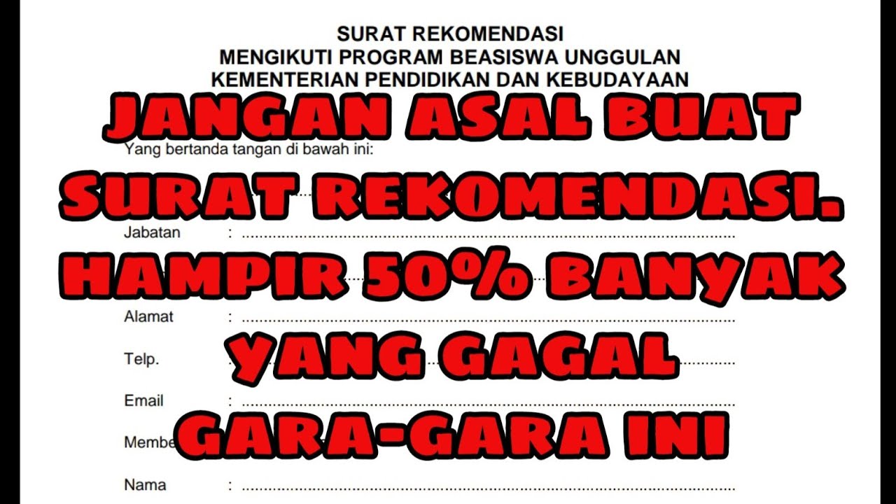 Detail Format Surat Rekomendasi Beasiswa Nomer 43