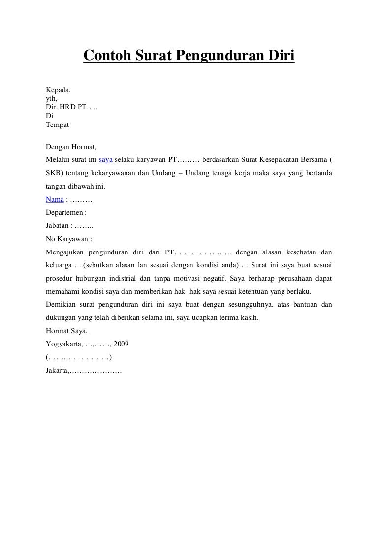 Detail Format Surat Resign Nomer 6