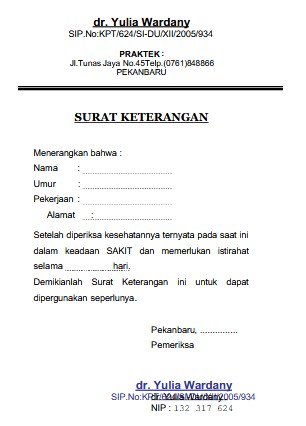 Detail Format Surat Sakit Nomer 11