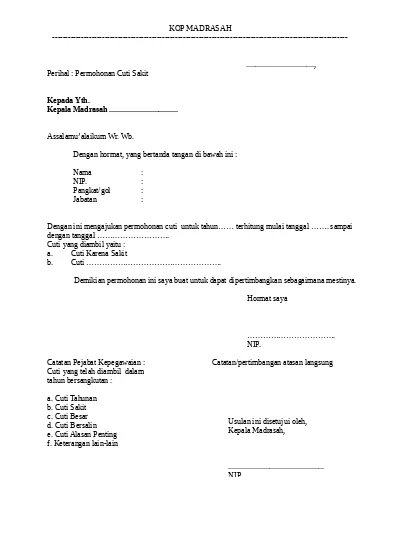 Detail Format Surat Sakit Nomer 33