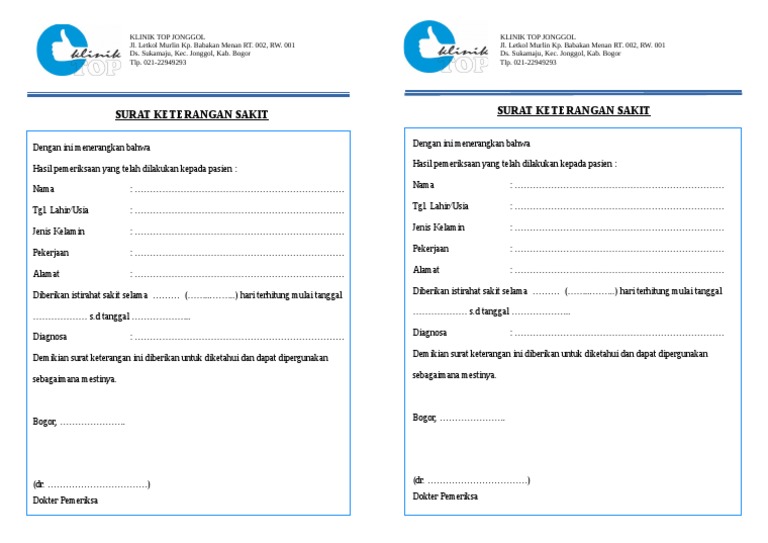 Detail Format Surat Sakit Nomer 36
