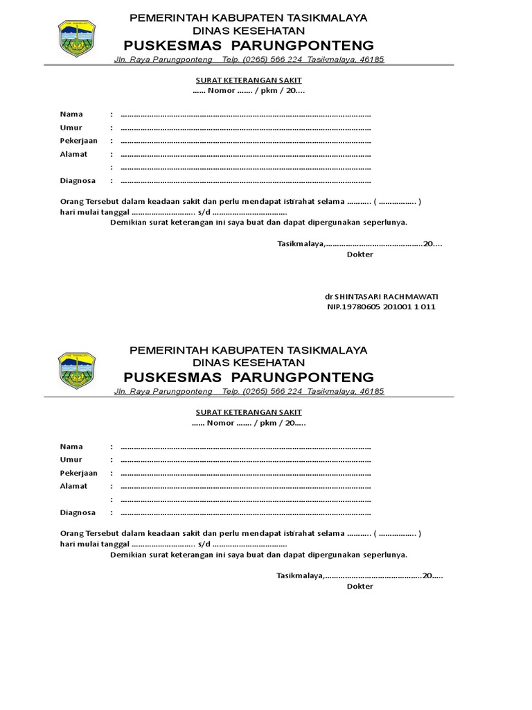Detail Format Surat Sakit Nomer 40