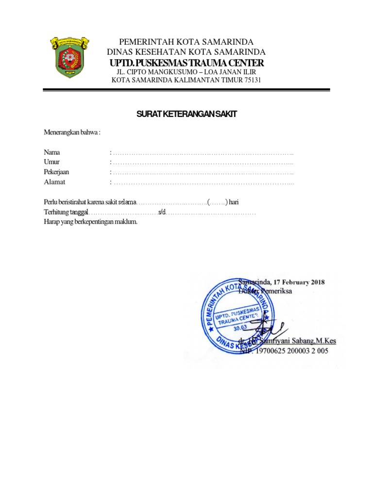 Detail Format Surat Sakit Nomer 41