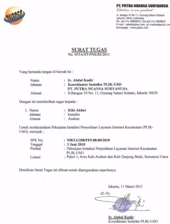 Detail Format Surat Tugas Nomer 7