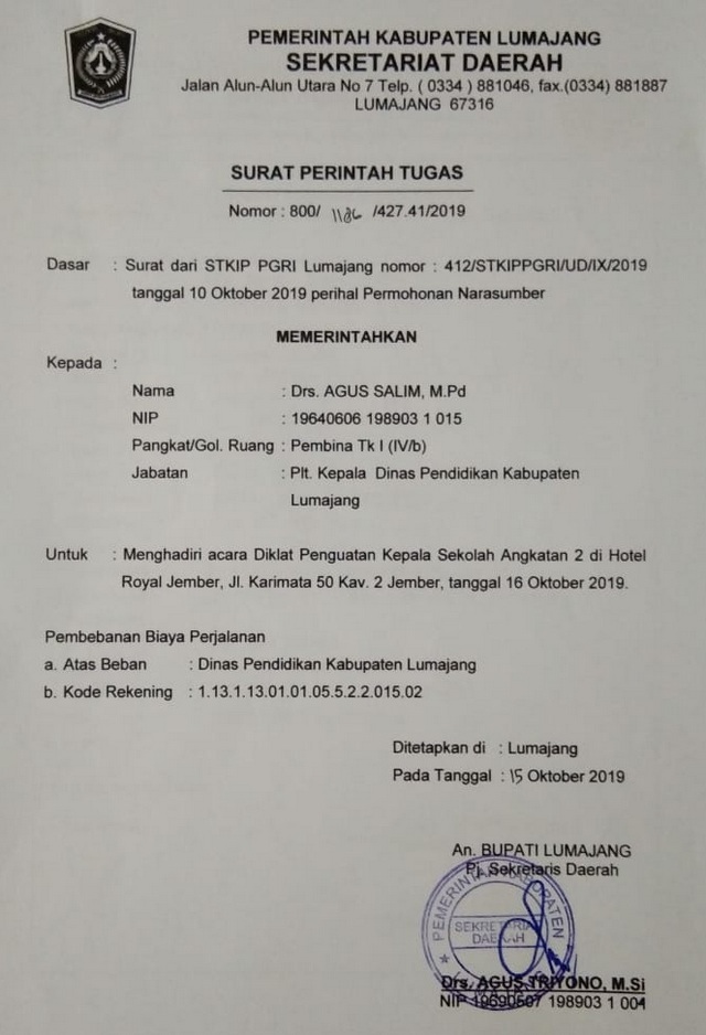 Detail Format Surat Tugas Nomer 12