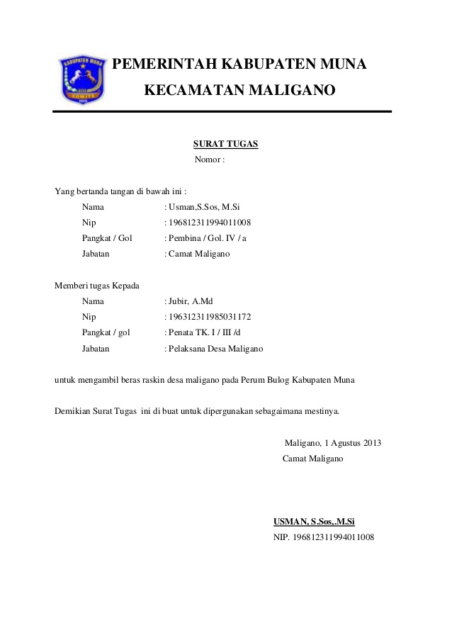 Detail Format Surat Tugas Nomer 15