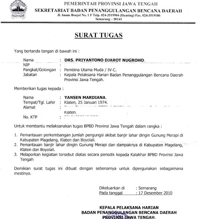 Detail Format Surat Tugas Nomer 2