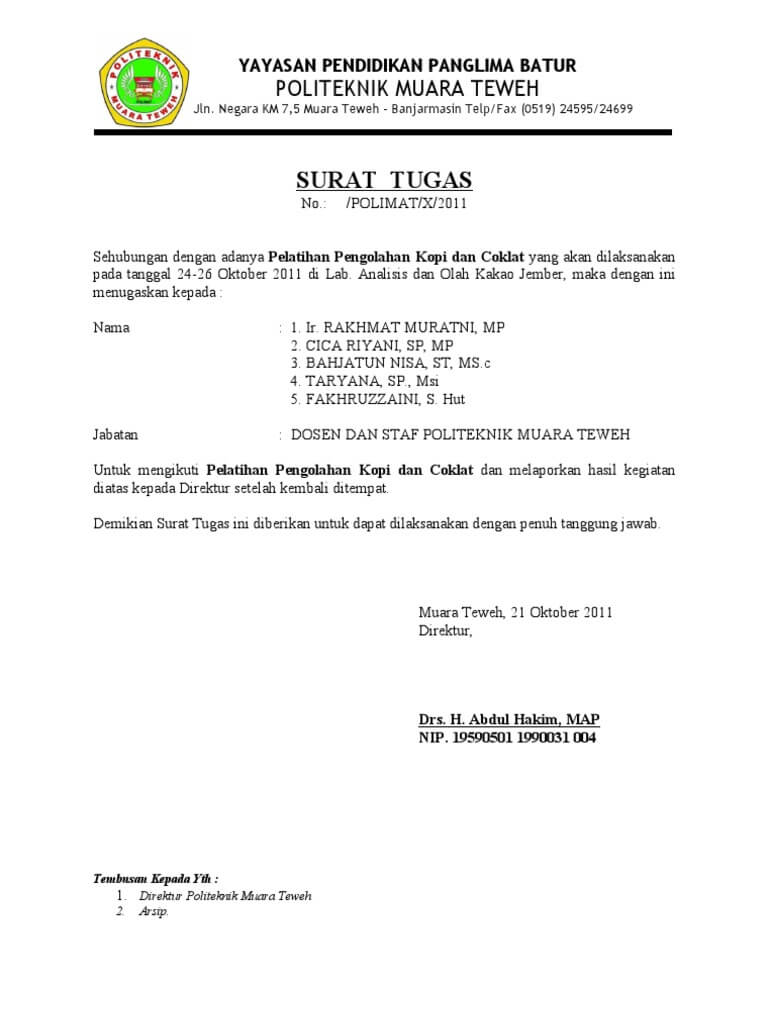 Detail Format Surat Tugas Nomer 22