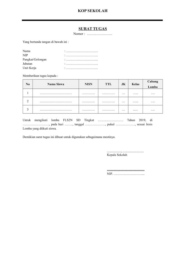 Detail Format Surat Tugas Nomer 27