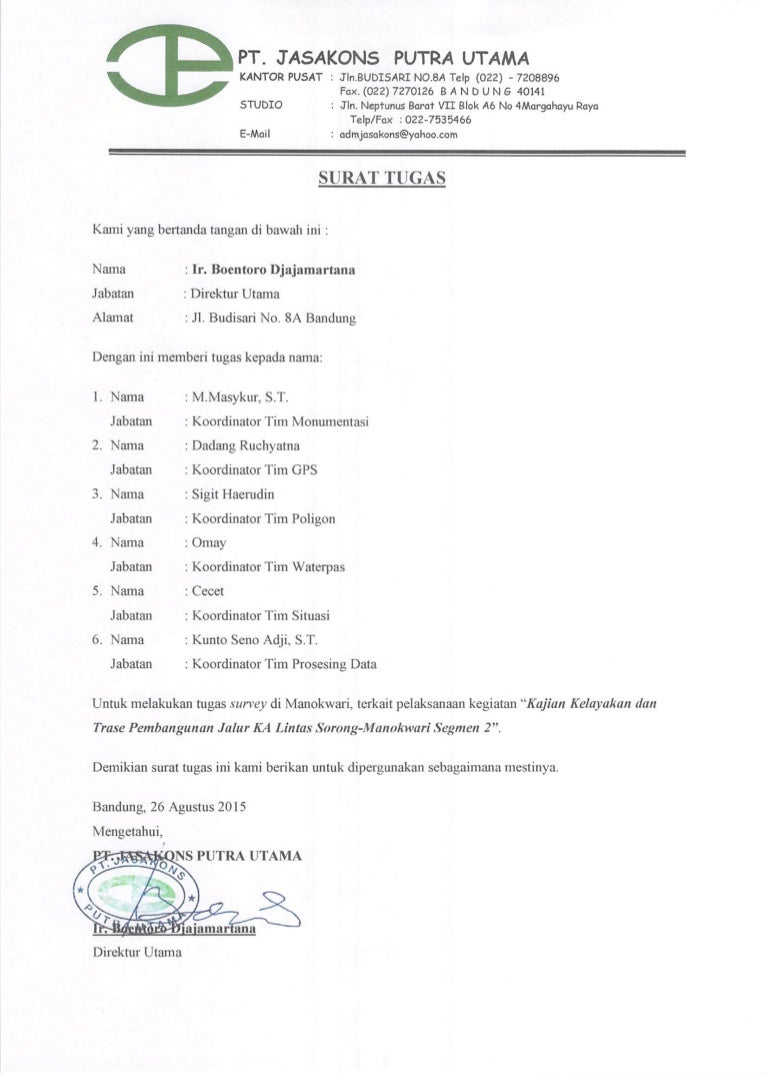 Detail Format Surat Tugas Nomer 33