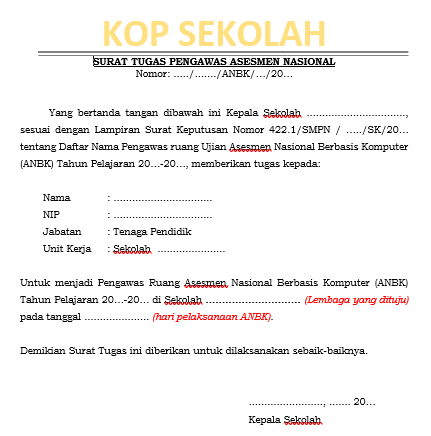 Detail Format Surat Tugas Nomer 50