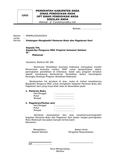 Detail Format Surat Undangan Nomer 22