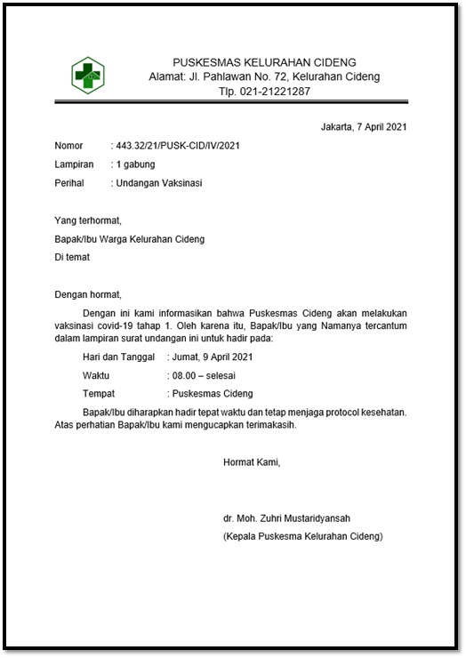 Detail Format Surat Undangan Resmi Nomer 8