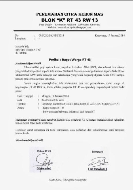 Detail Format Surat Undangan Resmi Nomer 19