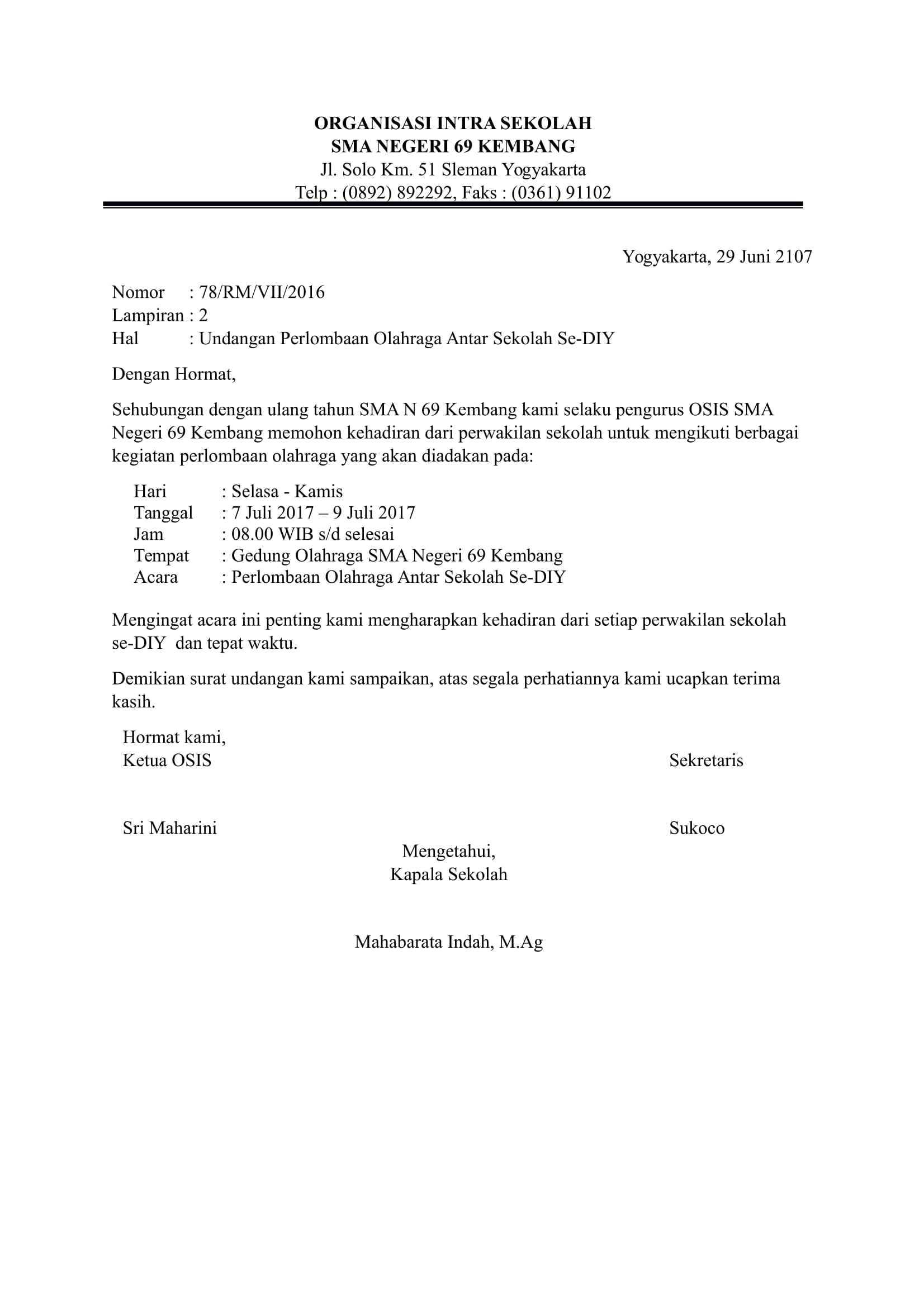 Detail Format Surat Undangan Resmi Nomer 35