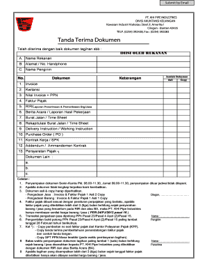 Detail Format Tanda Terima Surat Nomer 22