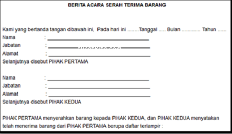 Detail Format Tanda Terima Surat Nomer 34