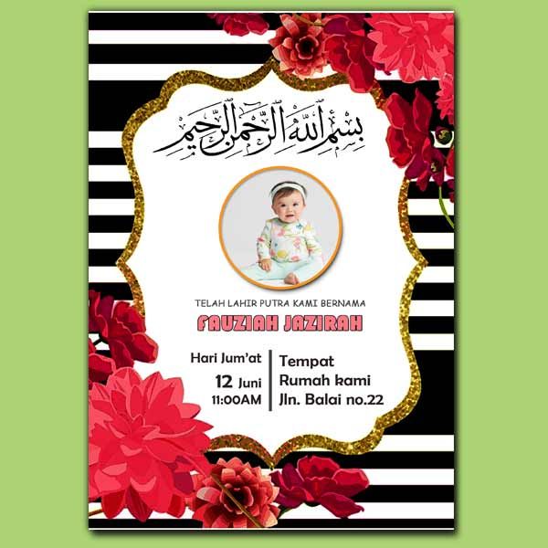 Detail Format Undangan Aqiqah Photoshop Nomer 19