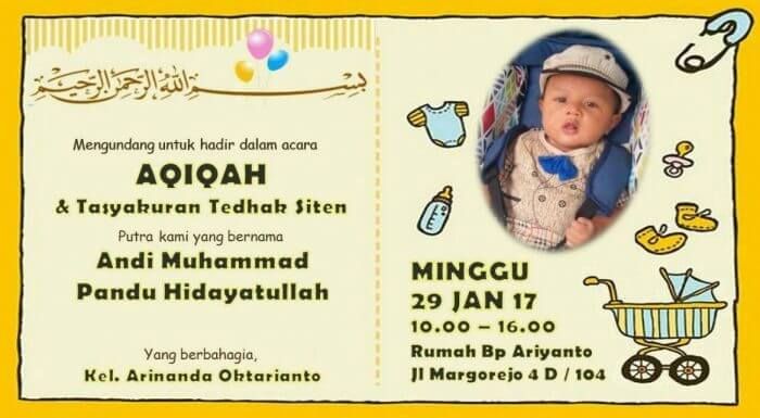 Detail Format Undangan Aqiqah Photoshop Yang Bisa Di Edit Nomer 20