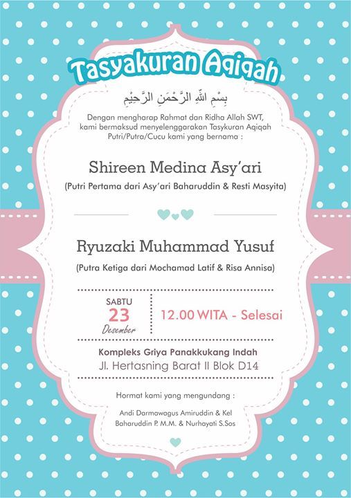 Detail Format Undangan Aqiqah Photoshop Yang Bisa Di Edit Nomer 29