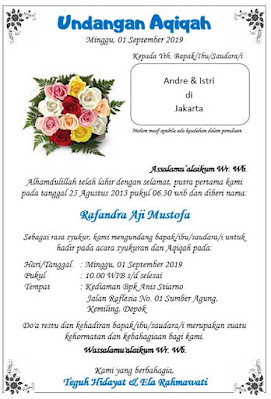 Detail Format Undangan Aqiqah Photoshop Yang Bisa Di Edit Nomer 36