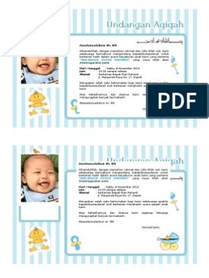 Detail Format Undangan Aqiqah Photoshop Yang Bisa Di Edit Nomer 37