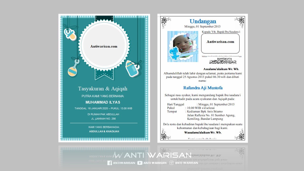 Detail Format Undangan Aqiqah Photoshop Yang Bisa Di Edit Nomer 49