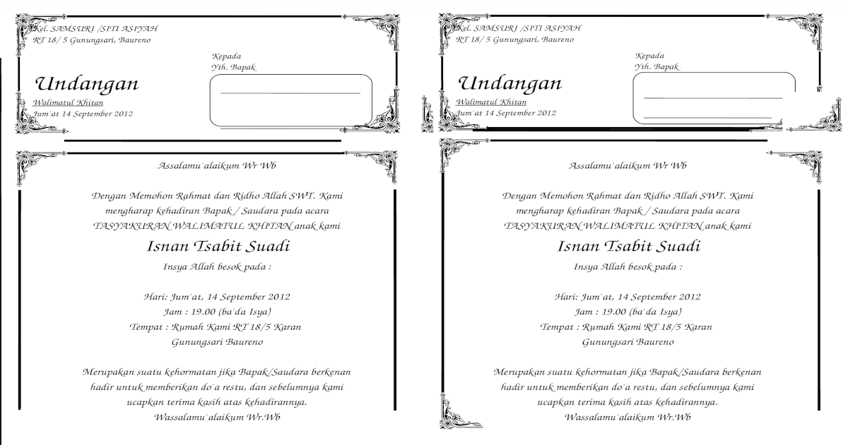 Detail Format Undangan Baptisan Anak Nomer 50