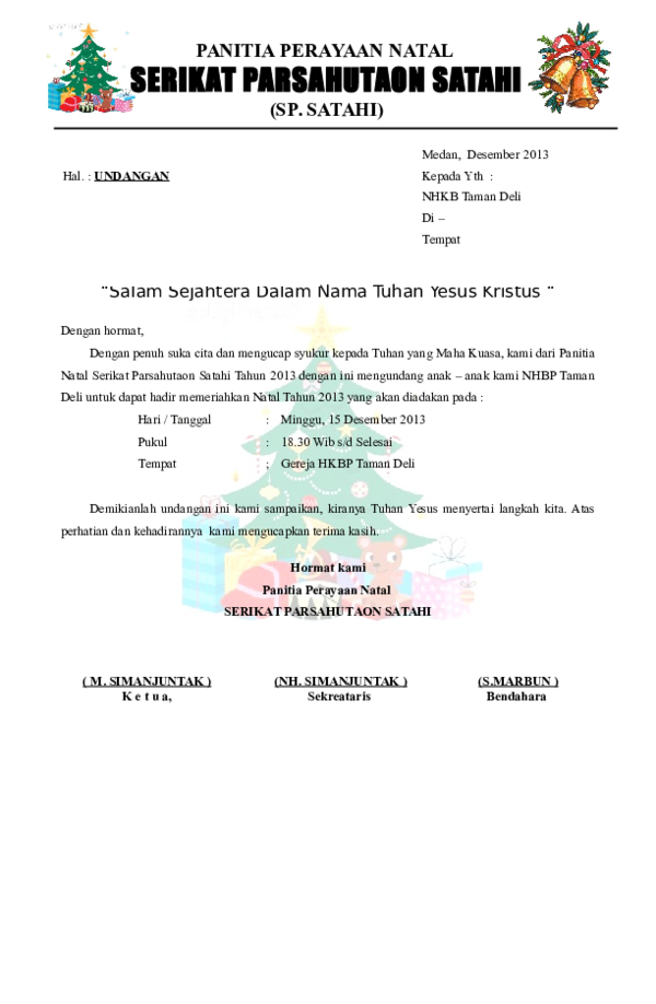 Detail Format Undangan Natal Nomer 14