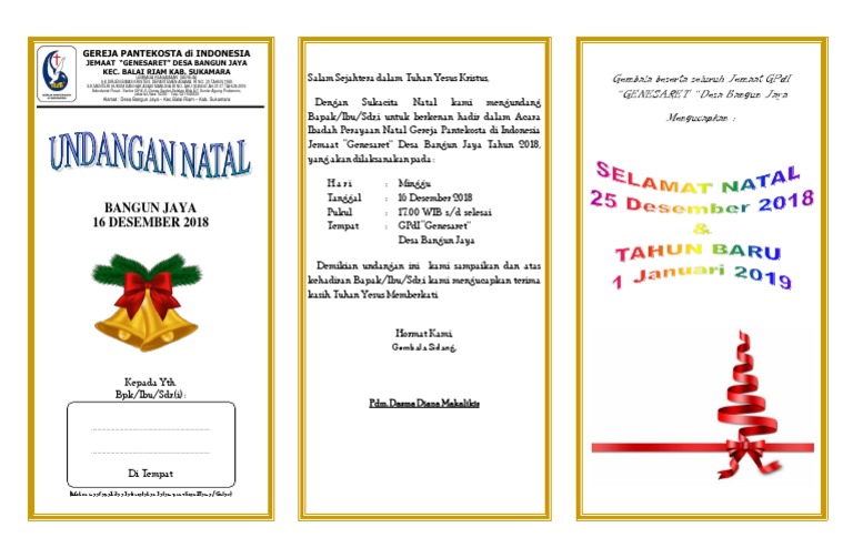 Detail Format Undangan Natal Nomer 17