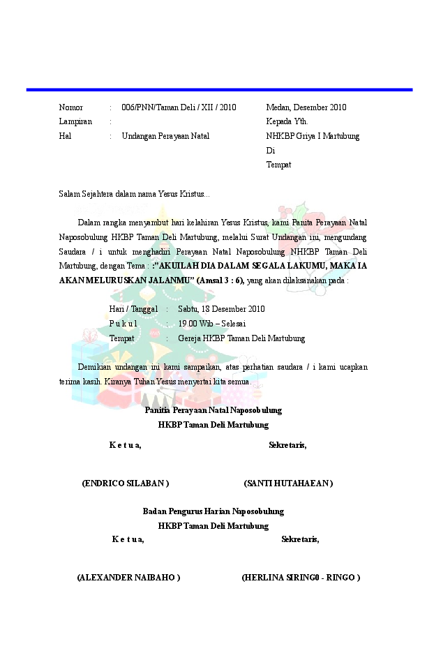 Detail Format Undangan Natal Nomer 19
