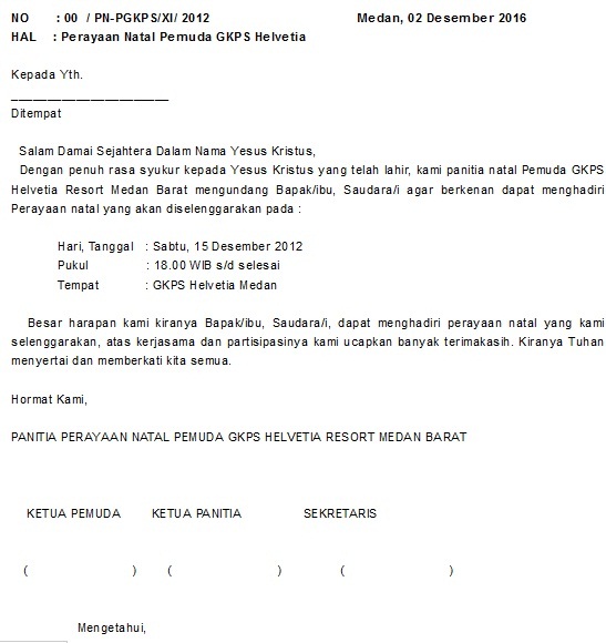 Detail Format Undangan Natal Nomer 25