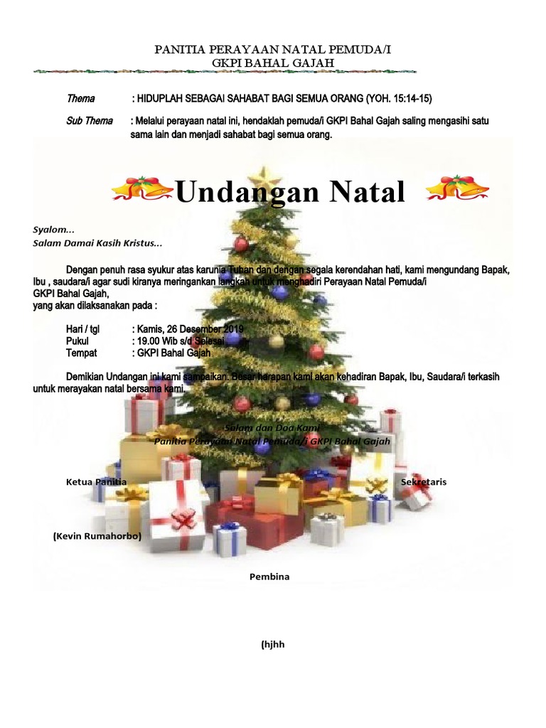 Detail Format Undangan Natal Nomer 29